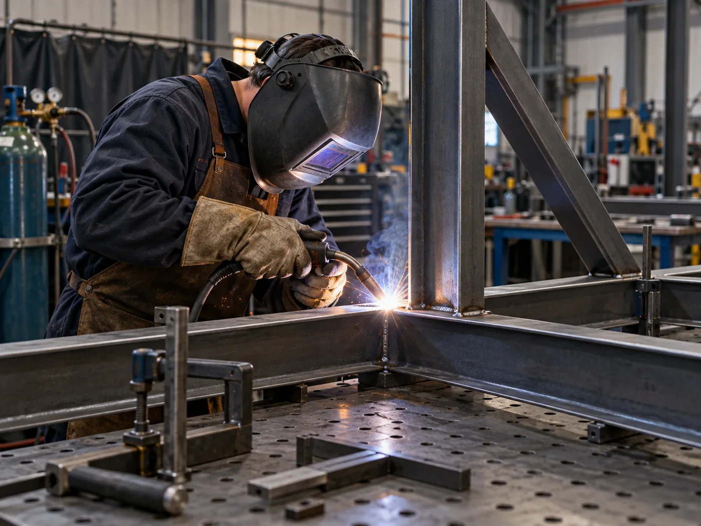 Fabricação de estrutura em caldeiraria leve